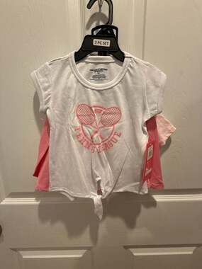 Skechers Girls 3-Piece Tennis Outfit Set with T-Shirts and Skort